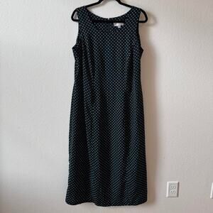 Vintage black and blue polka